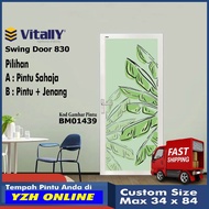 Vitally Swing Door Standard Size Door / Door + Frame Bathroom Door Pintu Aluminium