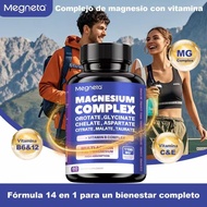 Megneta 14-in-1 Magnesium Complex 1196mg Chelated Magnesium Vit B C E Multi Mineral Support Bone Hea