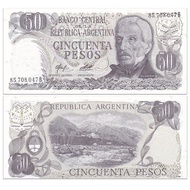 America Brand New UNC Argentina 50 Pesos Banknotes Foreign Coins ND (1976-78) Year P-301 Department 