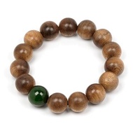 【正佳珠寶】和田碧玉 加里曼丹沉香 14mm 沉香手珠
