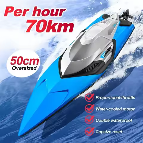 50 CM big RC Boat 70KM/H Professional Remote Control High Speed Racing Speedboat Endurance 20 Minute
