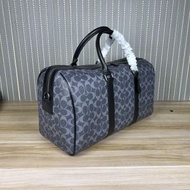 Coach 蔻馳 C5305 藍色 老花時尚旅行包、長肩帶可調節 斜挎手提包 大容量 長45cmx高26cmx寬21.5、