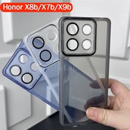 Honor X8b Electroplated Lens Protect Cases For Honor X8b X7b X9b X 9B 5G Soft Clear Casing Silicone TPU Bumper Transparent Phone Case Shockproof Back Cover