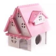 Wooden Hamster Hideout House Squirrel Hedgehog Villa Small Pet Habitat Hamster Accessories