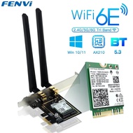Penyesuai WiFi Tanpa Wayar FENVI PCIE 5374Mbps WiFi 6E AX210NGW 2.4G/5G/6Ghz Untuk Kad WiFi Rangkaia