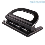 Un* Portable 4 Hole Puncher 30 Sheet with Positioning Ruler Chip Tray for A4 Refill