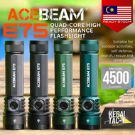 ACEBEAM E75 - 4500L LED USB Rechargeable EDC Flashlight - ORIGINAL - Ready Stock in MALAYSIA from KE