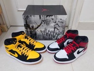 Air Jordan 1 BMP old love new love ( nike aj1 Beginning Moments Pack black toe chicago bred )