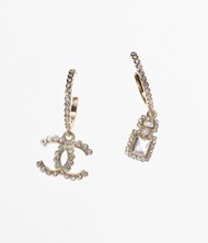 Chanel Earrings 香奈兒100週年限量版閃石不對稱耳環 白色 全新 有單 有盒