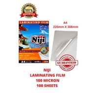 A4 NIJI LAMINATING FILM 100 SHEETS / PLASTIK LAMINATE A4 NIJI