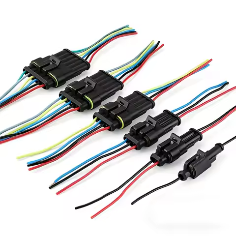 2 Sets 1/2/3/4/5/6 Pin Way Car Electrical Car Connector Male Female Connector Plug Wire 18 AWG Wire 