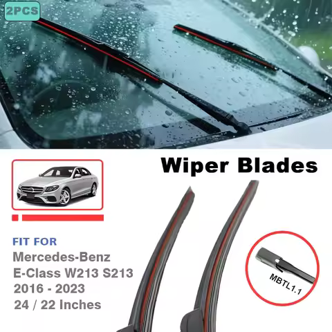 Front Wiper Blades 24"+22" For Mercedes Benz E-Class W213 S213 2016-2023 Windshield Windscreen Car A