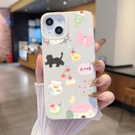 Case FOR Samsung Butterfly Cat Glass Stand Matte Mobile Phone GalaxyA51 A53 A54 A52s A03 A05 A10 A12