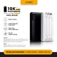 UNEED Powerbank Manabox Built in Cable 10000mAh / 20000mAh VOOC Quick Charge 3.0 PD 22.5w - UPB612