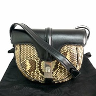 ☆Celine思琳 Besace 16 Brown, Black Python Skin, Calfskin Shoulder Bag 啡色,黑色蛇皮,小牛皮肩背袋 -267001749