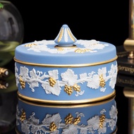 wedgwood 1968真金葡萄葉浮雕華美首飾盒 手錶飾品收納盒