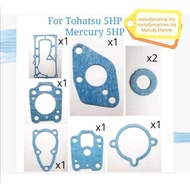 1 SET GASKET TOHATSU/MERCURY FOR JAPAN 5HP 369-87120-3M
