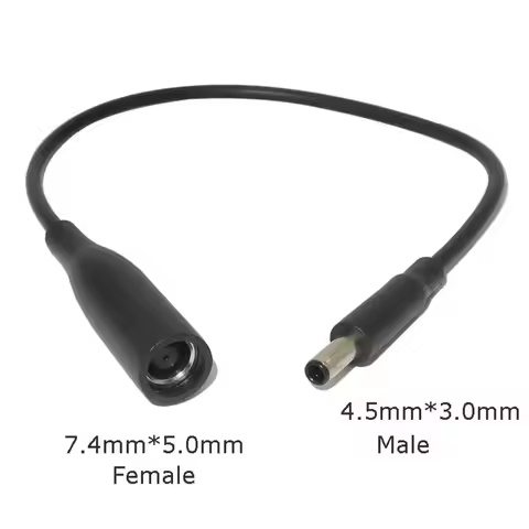 1pc For Dell Laptop DC Power Charge Converter Adapter Cable Cord 7.4x5.0 female to 4.5x3.0 mm male D