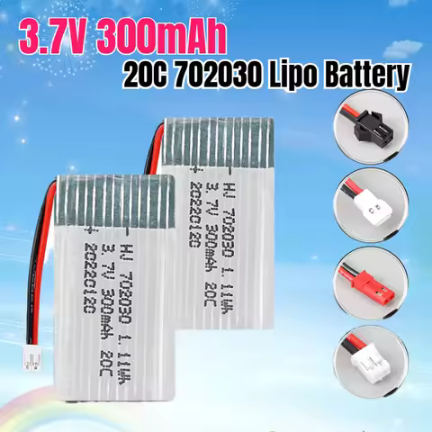 3.7V 300mAh Lipo Battery 20C 702030 for RC Quadcopter Spare Part for E55 FQ777 FQ17W DFD F180 FY530 