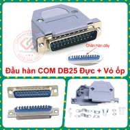 COM DB25 Male Male welding jack head, with plastic cover, Welding COM DB25 to DB25, DB37, DB15, DB9 