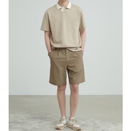 Summer Short sleeve Sport Loose Simple All-match Comfortable Casual Collar Polo T Shirt Men Lelaki B