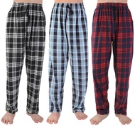 🔥Harga Borong Seluar Tidur Pelikat Lelaki Dewasa Plus Size Unisex Adult PLAID Full Cotton Long Pant M-6XL