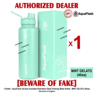 AQUAFLASK 40oz MINT GELATO Aqua Flask Wide Mouth with Flip Cap Spout Lid Flexible Cap Vacuum Insulated Stainless Steel Drinking Water Bottle Bottles or Tumbler Tumblers Authentic - 1 Bottle