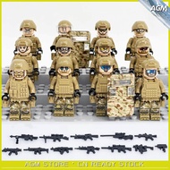 12pcs Mini Figures Swat Police Military Army Soldiers War Mini Building Toys Set
