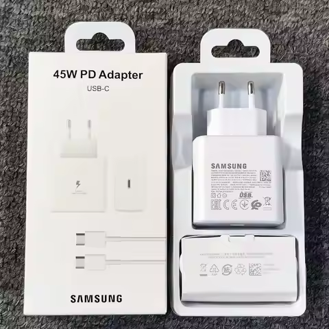 Samsung 45W PD Charger Super Fast Charge Power Adapter for Galaxy S20 S21 S22 S23 S24 Note 20 Ultra 