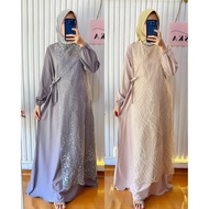 ASKA.ID - SOFYA TILLE PEARL DRESS MUSLIM WOMEN'S TULLE GLITTER EID DRESS