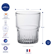 แก้วน้ำ Duralex Empilable 200 ml วางซ้อนกันได้ tempered glass