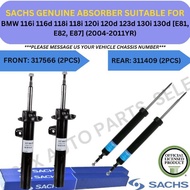 SACHS GENUINE ABSORBER (FRONT, REAR) FOR BMW 116i 116d 118i 118i 120i 120d 123d 130i 130d [E81, E82,