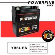 YB5L YB5 BATTERY POWERFINE MOTORCYCLE LC135 V1 EGO NOUVO KRISS EX5 DREAM E BONUS SRL110 SMASH WAVE N