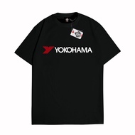 KARIMAKE T-Shirt Distro Unisex Racing Image YOKOHAMA TYRE BAN Logo Cotton T Shirt