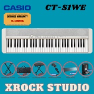 Casio CT-S1 61-key Portable Keyboard w/Keyboard Stand And WU-BT10 Wireless Bluetooth - White ( CTS1 