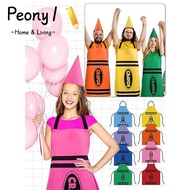 PEONY1 Crayon Themed Gnome Set, Colorful Fancy Dress Crayon Apron,  Art Craft Activity Cleaning Funn