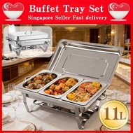Stainless Steel Buffet Tray Set Catering Buffet Set Chafing Dish Buffet Set   11L