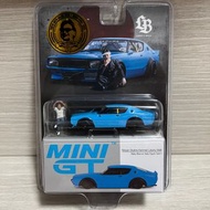 MINI GT MINIGT # 711 Nissan Skyline Kenmeri Liberty Walk Baby Blue w/ Kato Figure Type II TAS2025 TO