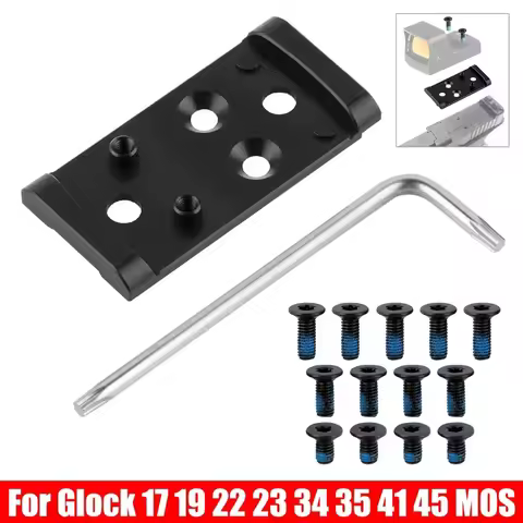 Adapter Plate for Glock 17 19 22 MOS Holosun 407K/507K/EPS Carry/EPS/RomeoZero