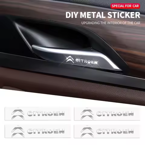 3D Metal Car Emblem Logo Decorative Stickers Badge Decal For Citroen C4 C3 C5 C1 C2 DS3 DS5 Berlingo