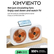 KIMVIENTO 3600mah Double-Head Fan Quick Charge  Super Cooling Adjustable C D-Interface