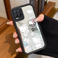 MERAH Realme 8 4G 8 5G 8 Pro 8s 5G Q3 Q3i V13 5G Narzo 30 5G Case Softcase Pink Cat Mirror Cesing Be