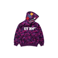 A BATHING APE x Spotify SYNA World by Central Cee Camo Shark Full Zip Hoodie Purple Unused
