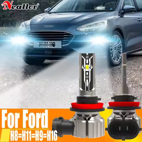 2x H11 H8 Led Fog Lights Headlight Canbus H16 H9 Car Bulb Lamp 12v 55w For Ford Mondeo Mk4 Mk3 Fiest