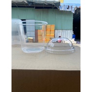 100 pet plastic lids Φ117 to cover 1 liter, 800ml, 700ml short cups,...