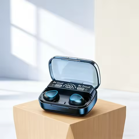 Bluetooth hands-free LED Dispay headset Bluetooth HiFi stereo music wireless earplug waterproof game