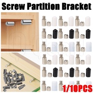 1/10Sets Screw Partition Bracket - Cupboard Support - Furniture Holder - Self-tapping Screws - For B