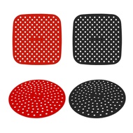 Air Fryer Liners Round Square 8.5in9in Reusable Silicone Non-Stick Airfryer Mats Airfryer Pads Heat Resistant 430 F°