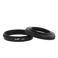 Haoge LH-X49B 2-in-1 Metal Ultra-Thin Lens Hood with Adapter Ring Set for Fujifilm Fujifilm Fuji FinePix X70 X100 X100S X100T X100F Cameras, Black [Japan Product][日本产品]