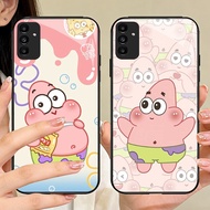 O-46 SpongeBob tempered Glass Phone Case Samsung FE M15 A04S A55 A24 A54 A05S A14 A15 A35 S21 A25 A3